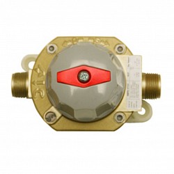 Regulador 37 mbar 4 kg con llave corte manual, presión entrada 150 MB GN y 1,95b GLp, incorpora VSmin, rearme automático